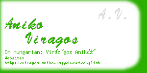 aniko viragos business card